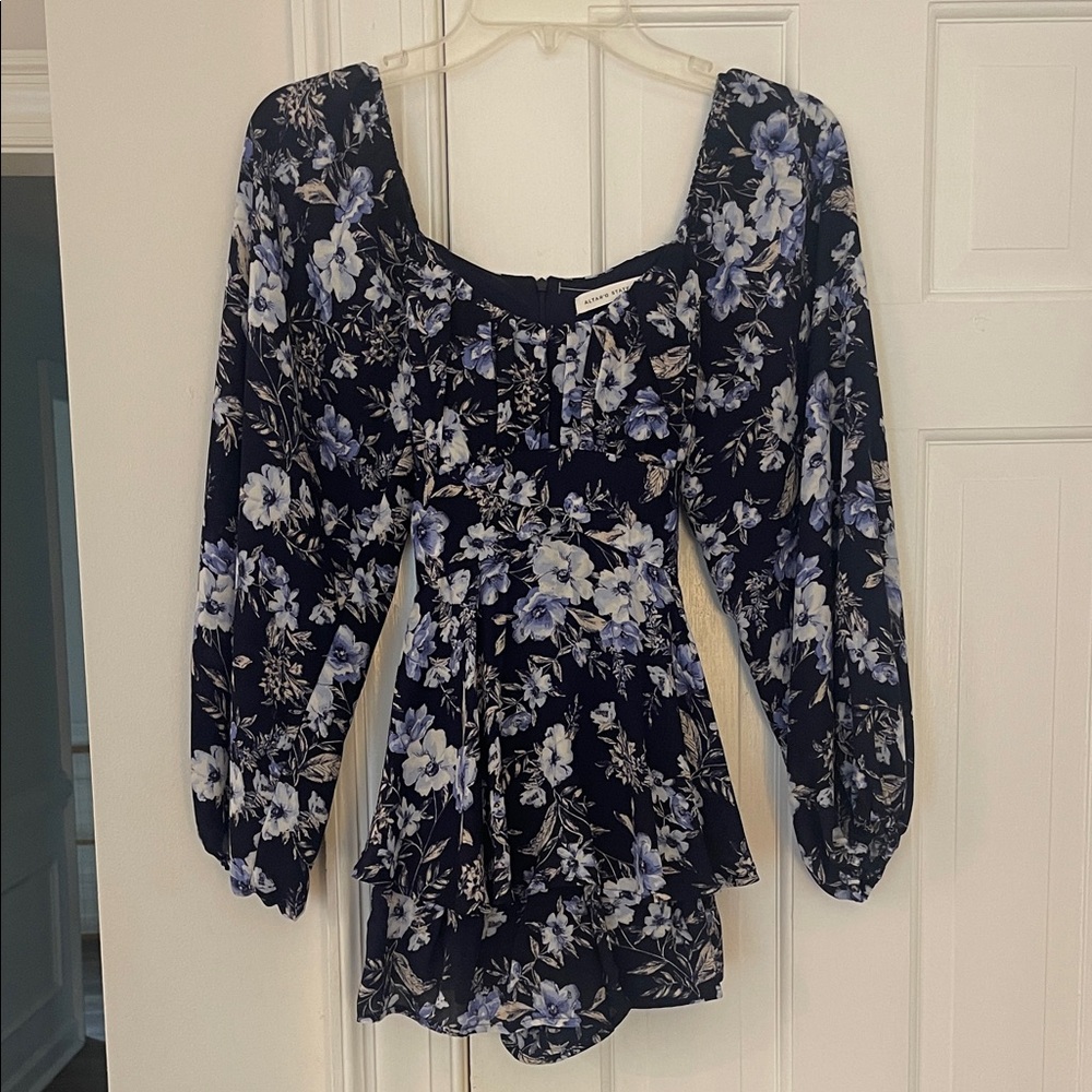 ALTAR’D STATE Blue Floral Romper